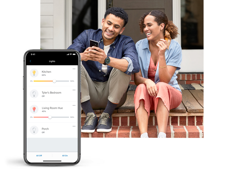Couple on porch mobile